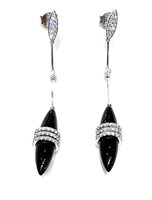 Boucles d'oreilles Donna Oro Femme Art Decò in Or blanc Diamante ONO110